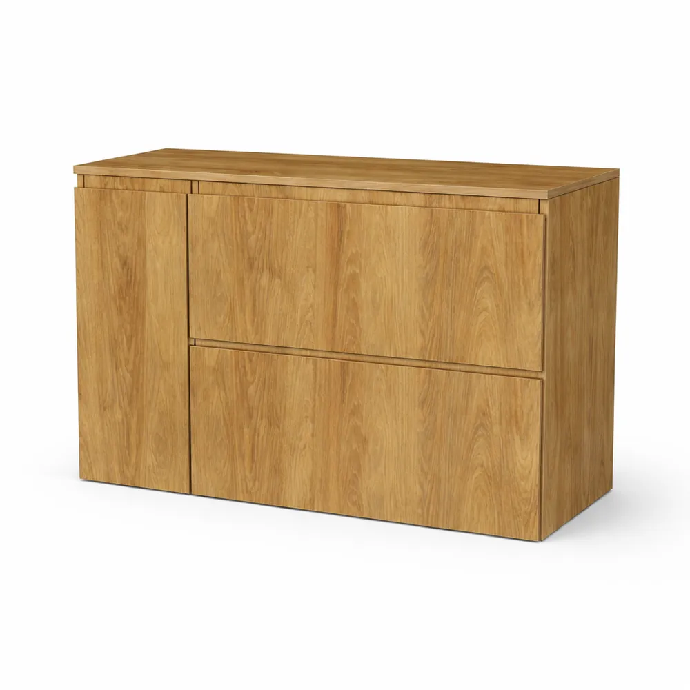 Zápustné 2Z + 1D (L) - Hickory prírodný